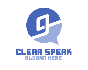 Speech - Bubble Number 9 logo design