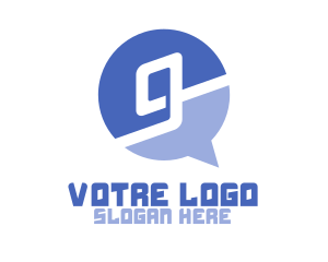 Speech - Bubble Number 9 logo design