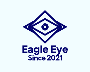 Blue Diamond Eye logo design