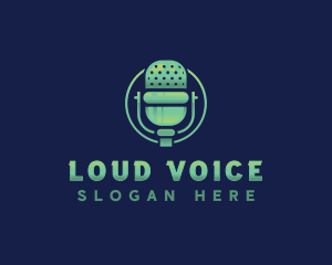 Audio Microphone Broadcast logo design