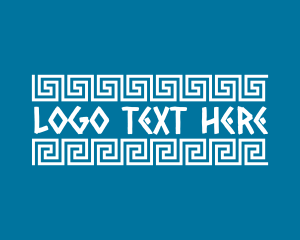 Wordmark - Ancient Greek Pattern logo design