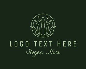 Light - Candle Light Sparkle logo design