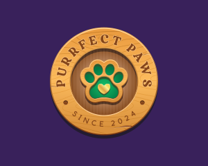 Paw Print Pet Veterinary logo design