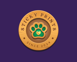 Paw Print Pet Veterinary logo design