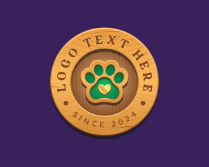 Dog Trainer - Paw Print Pet Veterinary logo design