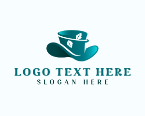 Leaf - Top Hat Accessory logo design