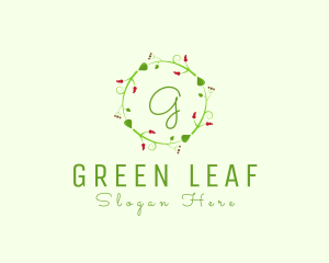 Grape Plant Organic Leaf  logo design