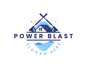 Power Washing Home Clean logo design