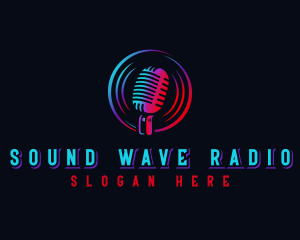 Radio - Microphone Podcast Radio logo design