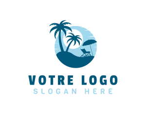 Blue Summer Beach Logo