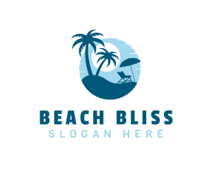 Blue Summer Beach logo design