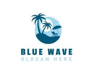 Blue Summer Beach logo design