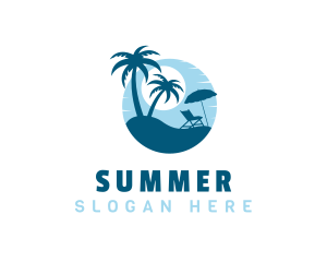 Blue Summer Beach logo design