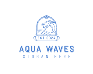 Resort Sea Wave logo design