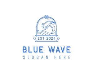 Resort Sea Wave logo design