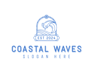 Resort Sea Wave logo design