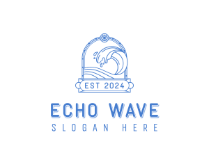 Resort Sea Wave logo design