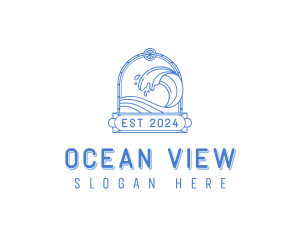 Resort Sea Wave logo design