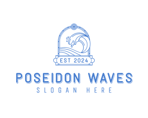 Resort Sea Wave logo design