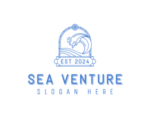 Resort Sea Wave logo design