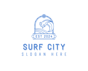 Resort Sea Wave logo design