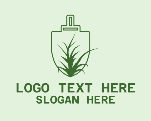 Lawn Care - Shovel Gardening Tool logo design