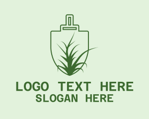 Natural - Shovel Gardening Tool logo design