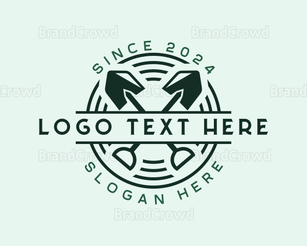 Lawn Shovel Landscaping Logo