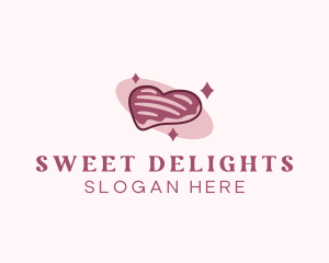 Heart Sugar Cookie logo design