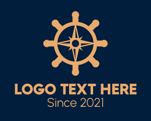 Helm - Marine Ship Compass logo design