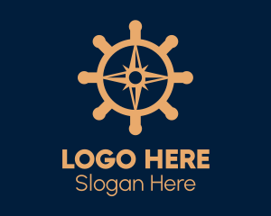 Marine Ship Compass  Logo