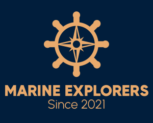 Marine Ship Compass  logo design