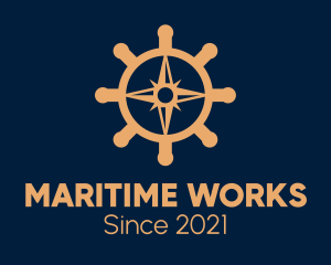 Marine Ship Compass  logo design