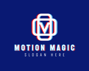 Static Motion Letter M  logo design