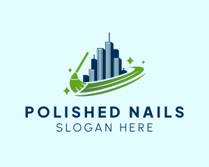 Building Broom Cleaning logo design