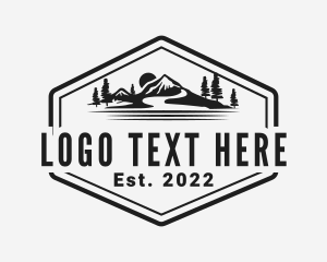 Explore - Mountain Landscape Adventure logo design