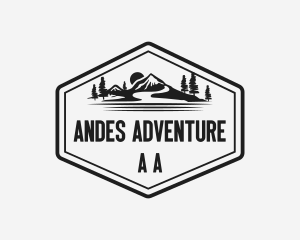 Mountain Landscape Adventure logo design