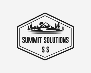 Mountain Landscape Adventure logo design