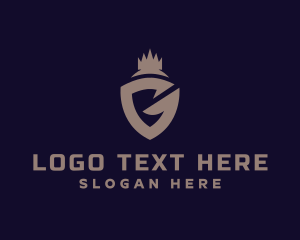 Letter G - Royal Crown Shield logo design