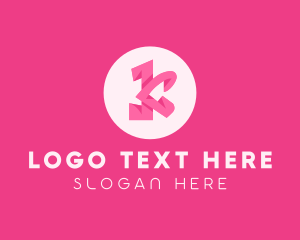 Salon - Pink Fashion Letter K logo design