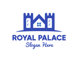 Palace - Blue Realty Castle logo design