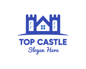 Blue Realty Castle logo design