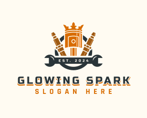 Crown Mechanic Garage Tool logo design