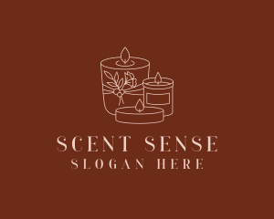 Tealight Scented Candles logo design