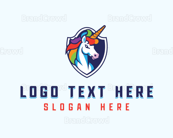 LGBTQIA Pride Unicorn Logo