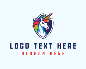 Gay - LGBTQIA Pride Unicorn logo design