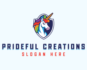 Pride - LGBTQIA Pride Unicorn logo design