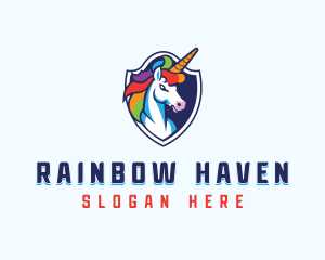 LGBTQIA Pride Unicorn logo design