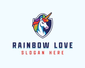 Lesbian - LGBTQIA Pride Unicorn logo design