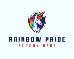 LGBTQIA Pride Unicorn logo design